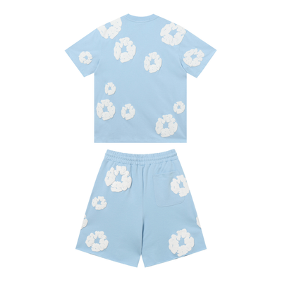 Denim Trousers Sky Blue Short set
