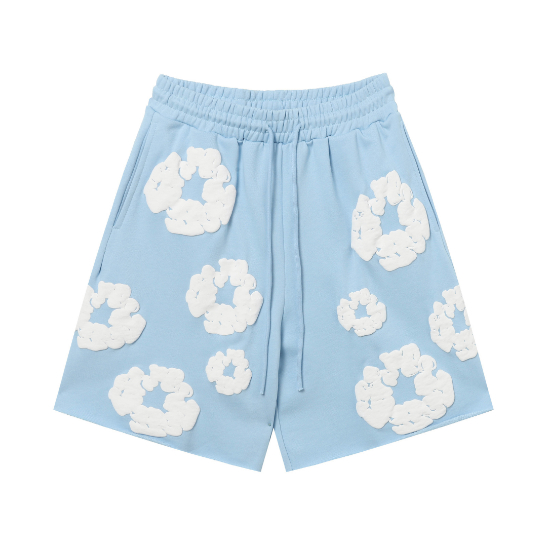 Denim Trousers Sky Blue Short set