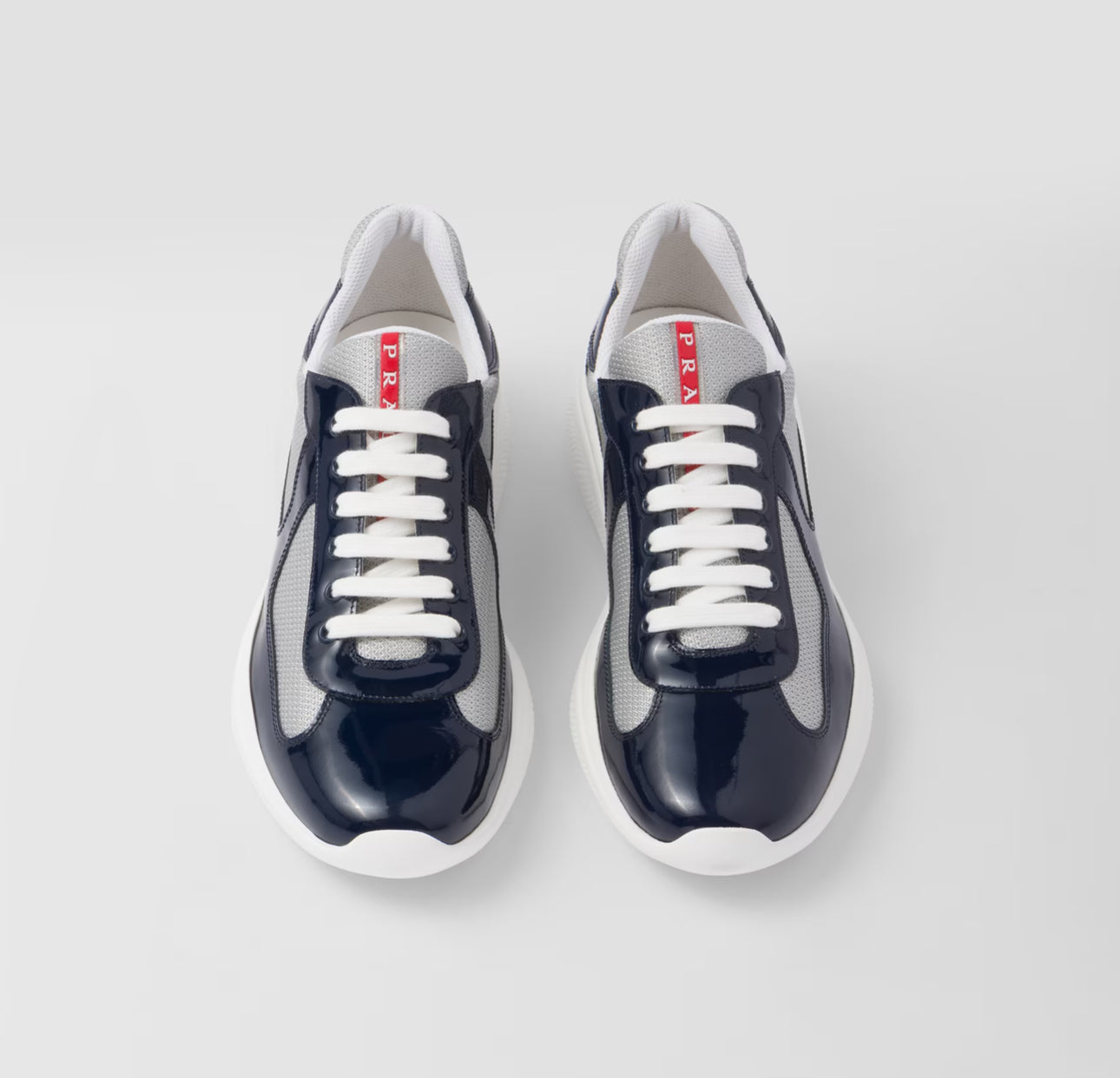 LEATHER AMERICAS CUP PATENT - NAVY