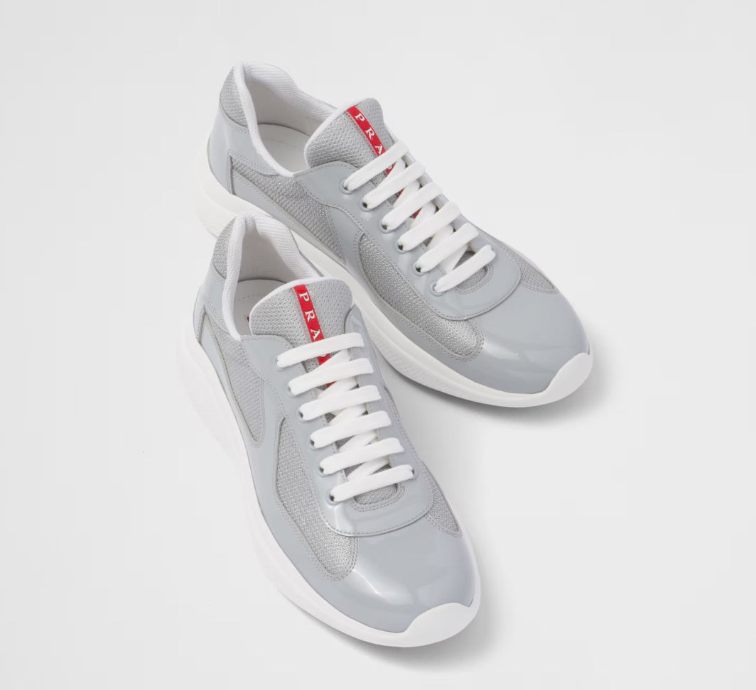 LEATHER AMERICAS CUP PATENT - Grey/Silver